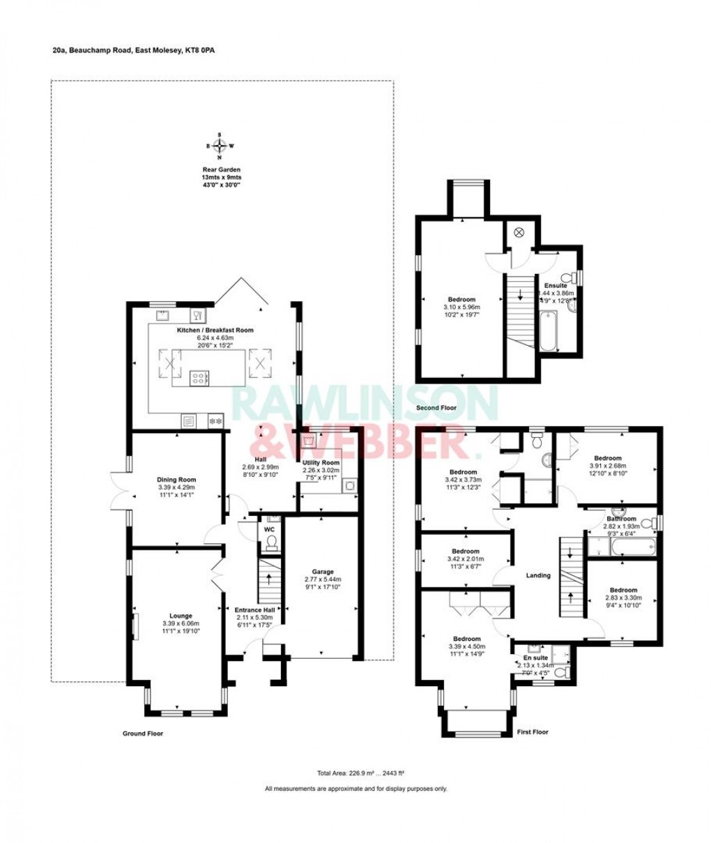 Floorplan for Beauchamp Road, East Molesey
