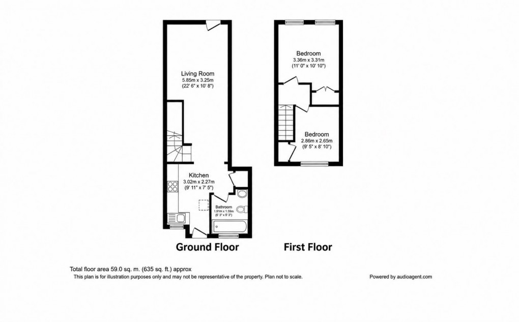 Floorplan for Hurst Lane, East Molesey