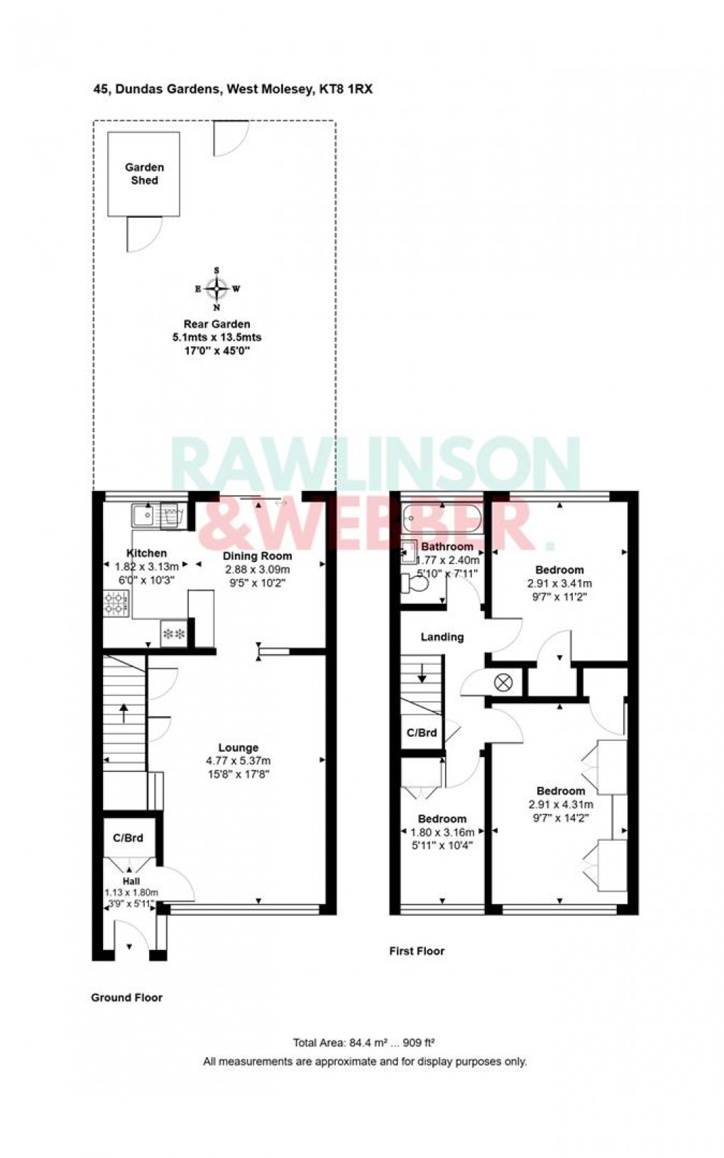 Floorplan for Dundas Gardens, West Molesey